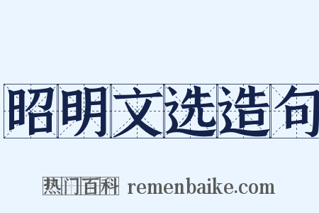 昭明文选造句是什么意思的图片